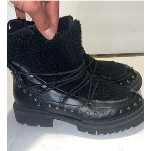 JustFab Bethy Punk Rock Winter Fashion Boots Womens Size 8